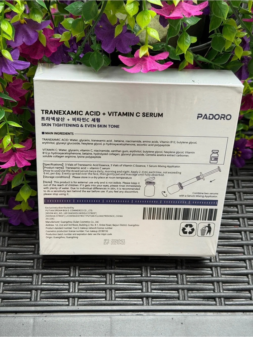 (UNISEX) PADORO - TRANEXAMIC ACID & VITAMIN C